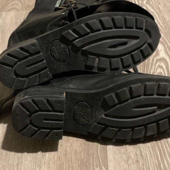 Vintage Y2K Guess Genuine Leather Heeled Combat boots 8.5 - Picture 5 of 8